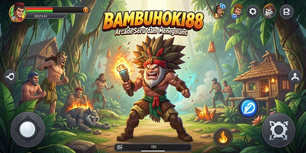 Screenshot menunjukkan gameplay menarik BAMBUHOKI88 dengan level menantang.