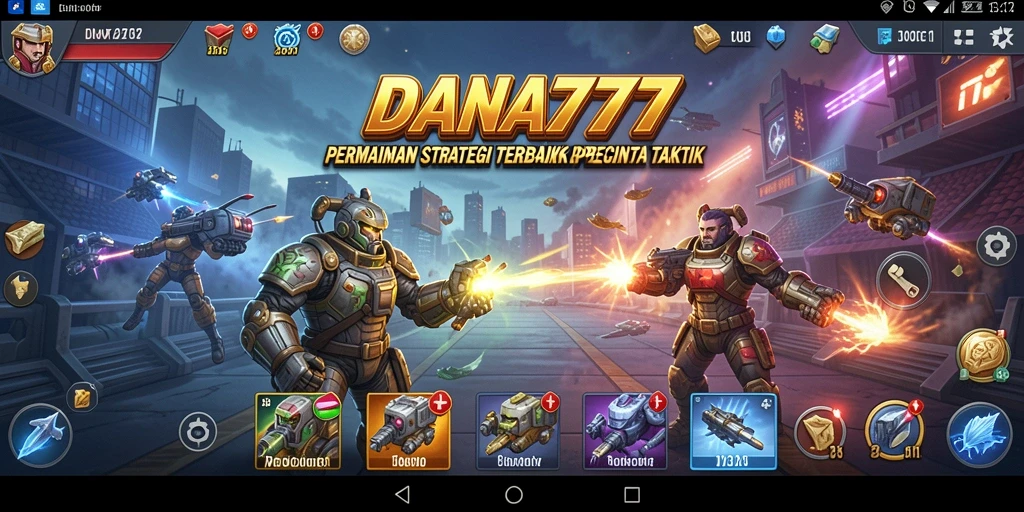 Tangkapan layar utama DANA777 menampilkan aksi strategi yang mendebarkan.