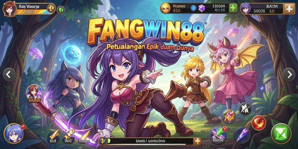 Tangkapan layar gameplay FANGWIN88 yang memukau dengan visual anime.