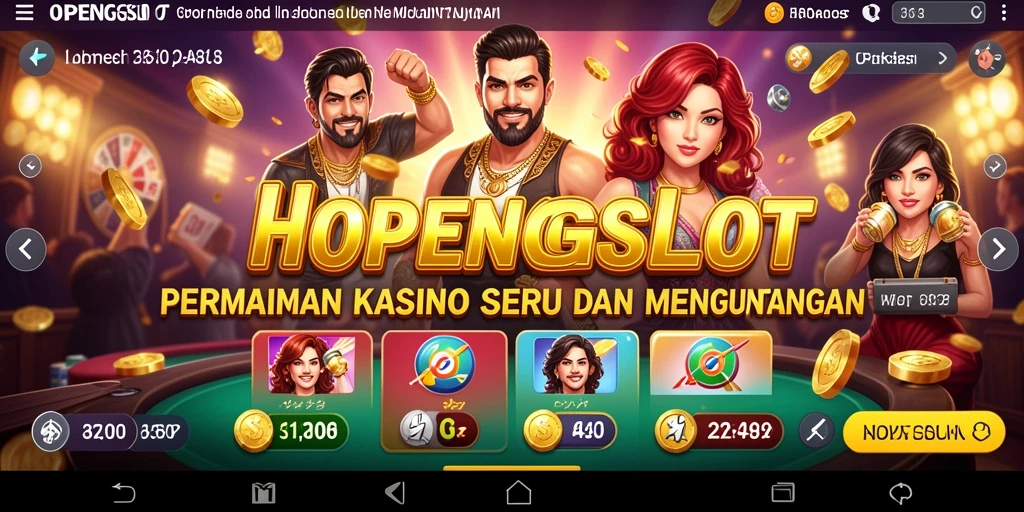 Tampilan gameplay HOPENGSLOT yang mengesankan dan penuh warna.