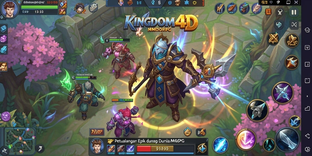 Tangkapan layar dari gameplay penuh aksi KINGDOM4D.