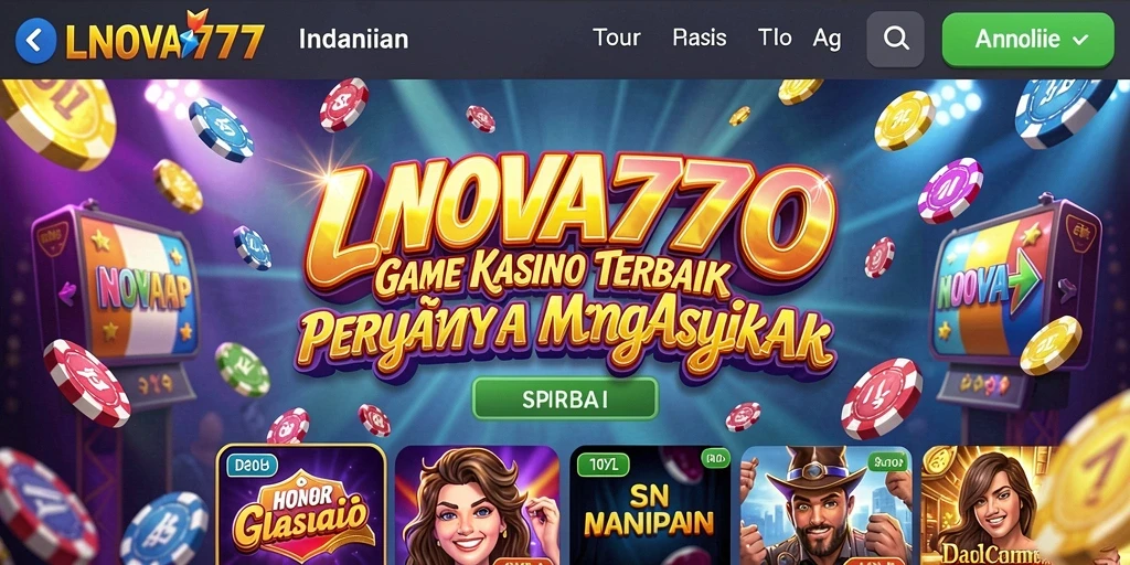 Tampilan gameplay LNOVA777 dengan berbagai pilihan permainan kasino.