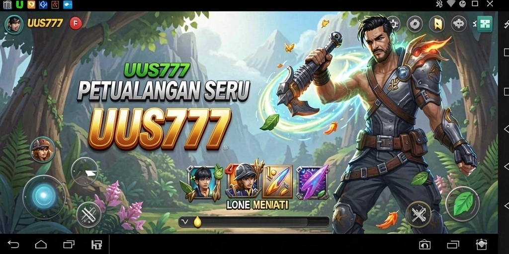 Screenshot utama UUS777 menampilkan atmosfer permainan yang mendebarkan.