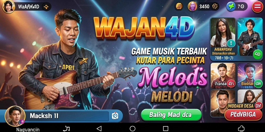 Tampilan gameplay menarik dari WAJAN4D dengan musik yang mengalun.