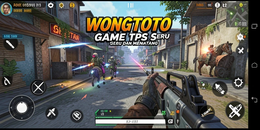 Tangkapan layar utama WONGTOTO menampilkan aksi seru dalam gameplay TPS.